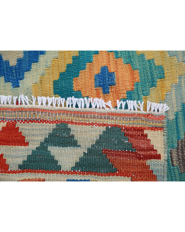 Maimana Kilim 6' 6" X 9' 11" Hand Knotted Wool Kilim 6' 6" X 9' 11" (198 X 302) / Multi / Wool