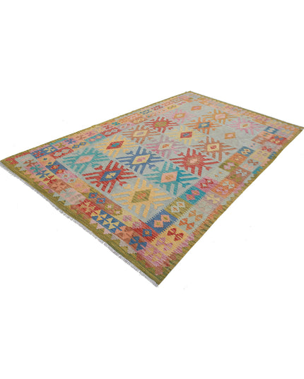 Maimana Kilim 6' 3" X 9' 11" Hand Knotted Wool Kilim 6' 3" X 9' 11" (191 X 302) / Multi / Wool