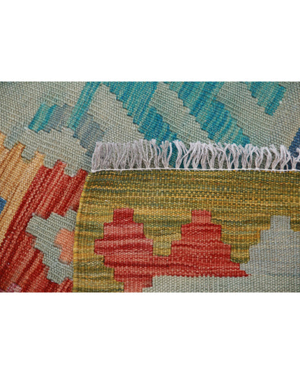 Maimana Kilim 6' 3" X 9' 11" Hand Knotted Wool Kilim 6' 3" X 9' 11" (191 X 302) / Multi / Wool