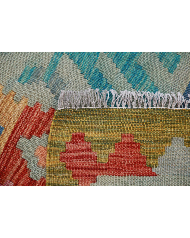 Maimana Kilim 6' 3" X 9' 11" Hand Knotted Wool Kilim 6' 3" X 9' 11" (191 X 302) / Multi / Wool