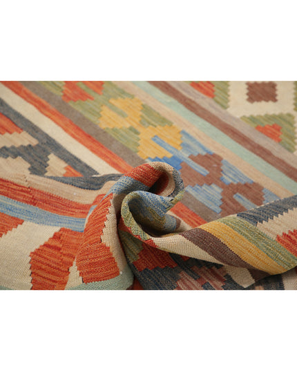 Maimana Kilim 6' 5" X 9' 5" Hand Knotted Wool Kilim 6' 5" X 9' 5" (196 X 287) / Multi / Wool