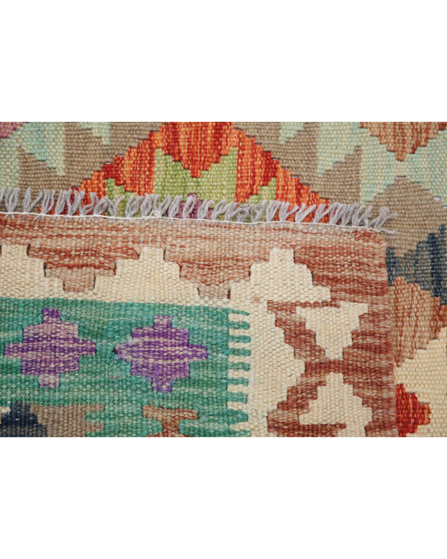 Maimana Kilim 6' 5" X 9' 10" Hand Knotted Wool Kilim 6' 5" X 9' 10" (196 X 300) / Multi / Wool
