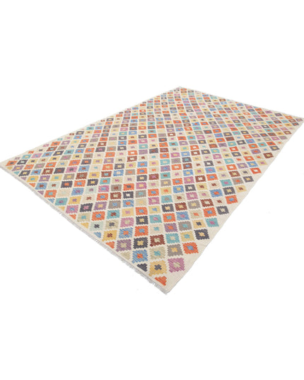 Maimana Kilim 6' 6" X 9' 10" Hand Knotted Wool Kilim 6' 6" X 9' 10" (198 X 300) / Multi / Wool