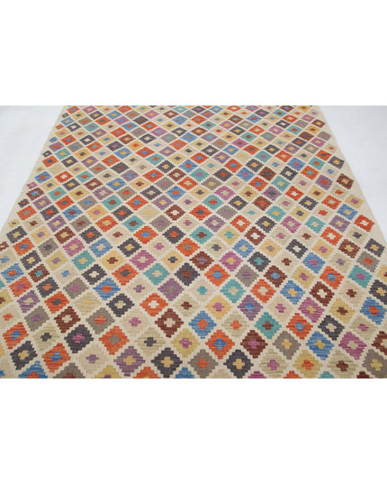 Maimana Kilim 6' 6" X 9' 10" Hand Knotted Wool Kilim 6' 6" X 9' 10" (198 X 300) / Multi / Wool