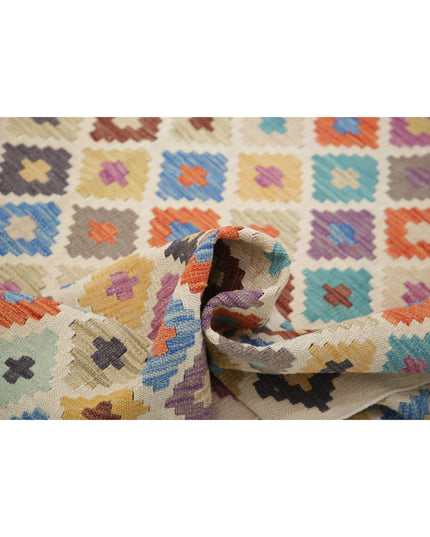 Maimana Kilim 6' 6" X 9' 10" Hand Knotted Wool Kilim 6' 6" X 9' 10" (198 X 300) / Multi / Wool