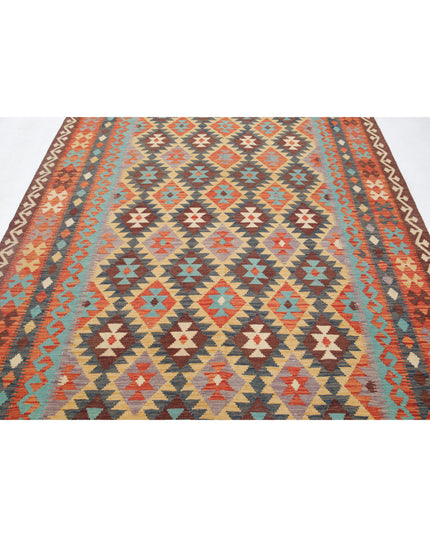 Maimana Kilim 6' 7" X 9' 9" Hand Knotted Wool Kilim 6' 7" X 9' 9" (201 X 297) / Multi / Wool