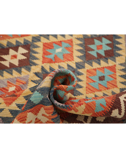Maimana Kilim 6' 7" X 9' 9" Hand Knotted Wool Kilim 6' 7" X 9' 9" (201 X 297) / Multi / Wool