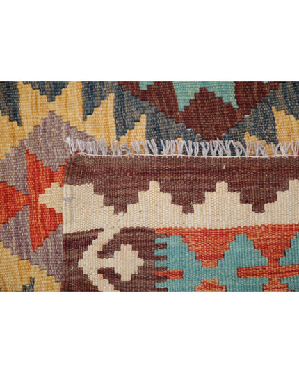 Maimana Kilim 6' 7" X 9' 9" Hand Knotted Wool Kilim 6' 7" X 9' 9" (201 X 297) / Multi / Wool