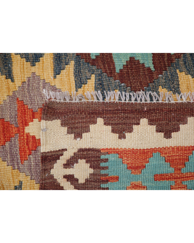 Maimana Kilim 6' 7" X 9' 9" Hand Knotted Wool Kilim 6' 7" X 9' 9" (201 X 297) / Multi / Wool
