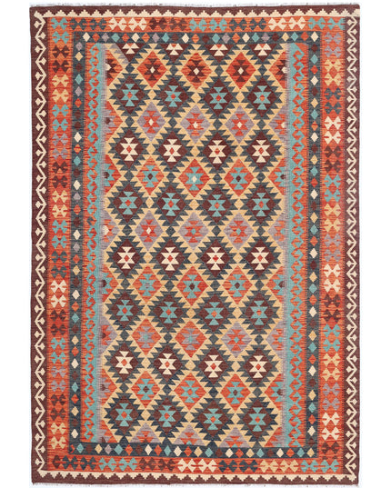 Maimana Kilim 6' 7" X 9' 9" Hand Knotted Wool Kilim 6' 7" X 9' 9" (201 X 297) / Multi / Wool