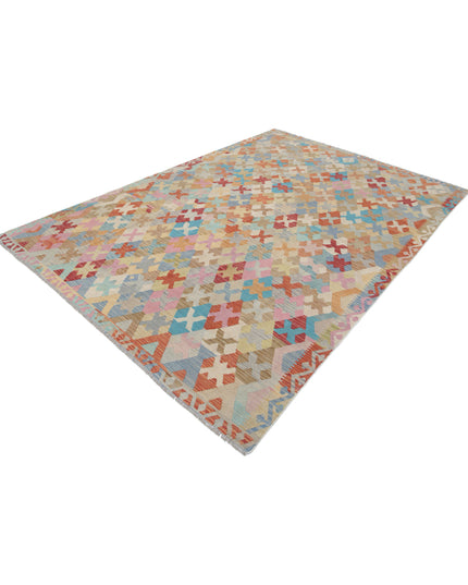 Maimana Kilim 6' 6" X 9' 5" Hand Knotted Wool Kilim 6' 6" X 9' 5" (198 X 287) / Multi / Wool