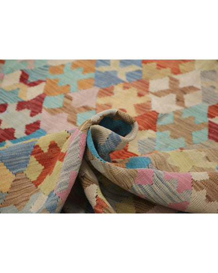 Maimana Kilim 6' 6" X 9' 5" Hand Knotted Wool Kilim 6' 6" X 9' 5" (198 X 287) / Multi / Wool