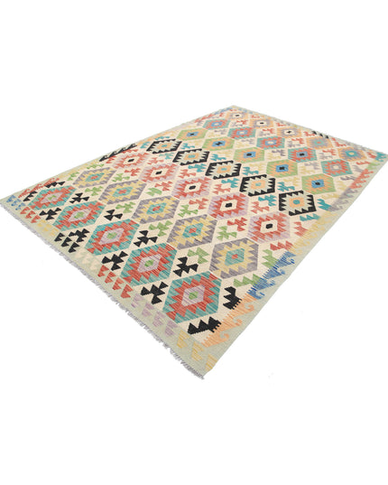 Maimana Kilim 6' 6" X 9' 10" Hand Knotted Wool Kilim 6' 6" X 9' 10" (198 X 300) / Multi / Wool