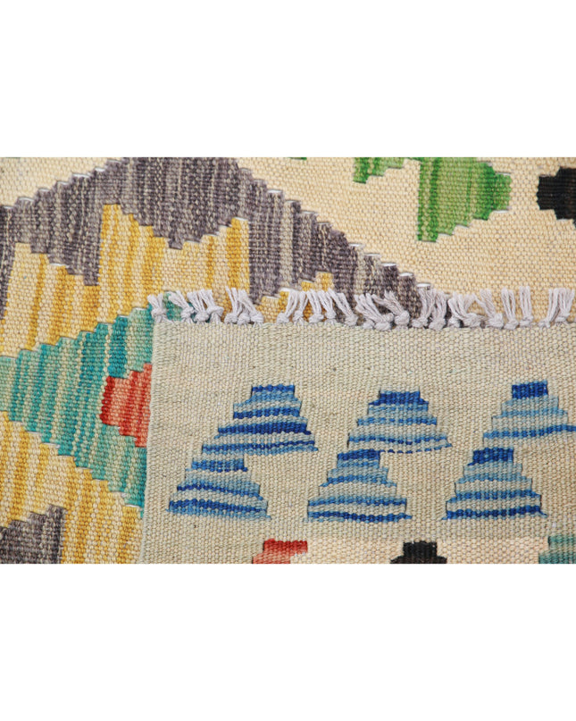 Maimana Kilim 6' 6" X 9' 10" Hand Knotted Wool Kilim 6' 6" X 9' 10" (198 X 300) / Multi / Wool