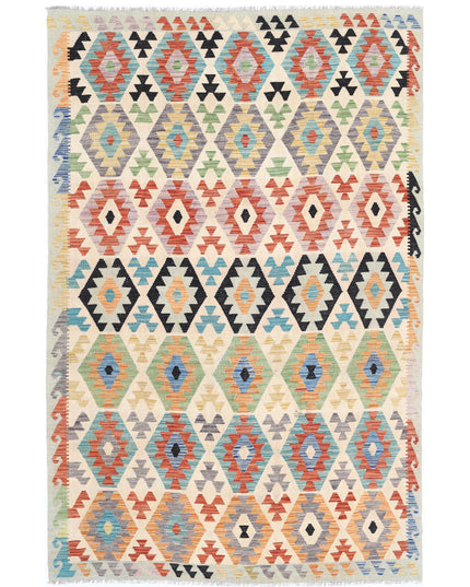 Maimana Kilim 6' 6" X 9' 10" Hand Knotted Wool Kilim 6' 6" X 9' 10" (198 X 300) / Multi / Wool