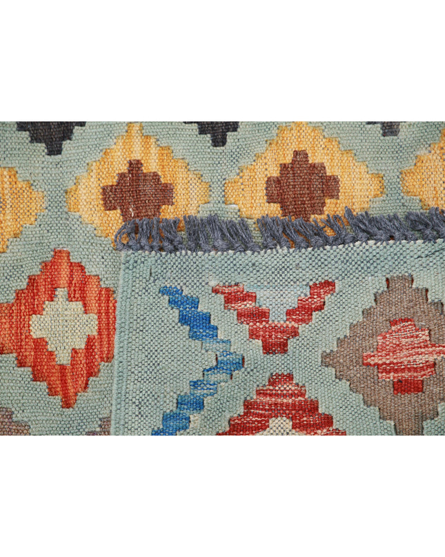 Maimana Kilim 6' 4" X 9' 6" Hand Knotted Wool Kilim 6' 4" X 9' 6" (193 X 290) / Multi / Wool