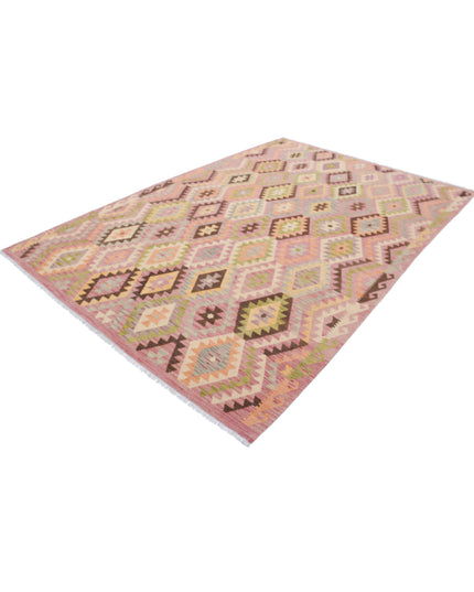 Maimana Kilim 6' 6" X 9' 9" Hand Knotted Wool Kilim 6' 6" X 9' 9" (198 X 297) / Multi / Wool