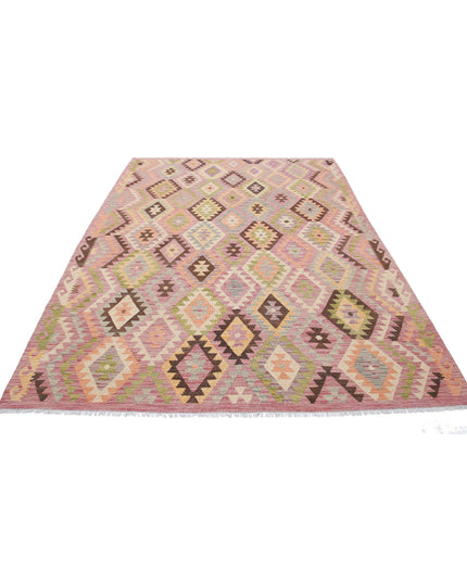 Maimana Kilim 6' 6" X 9' 9" Hand Knotted Wool Kilim 6' 6" X 9' 9" (198 X 297) / Multi / Wool