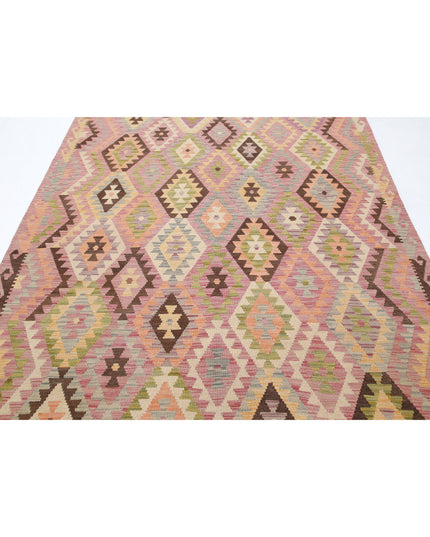 Maimana Kilim 6' 6" X 9' 9" Hand Knotted Wool Kilim 6' 6" X 9' 9" (198 X 297) / Multi / Wool