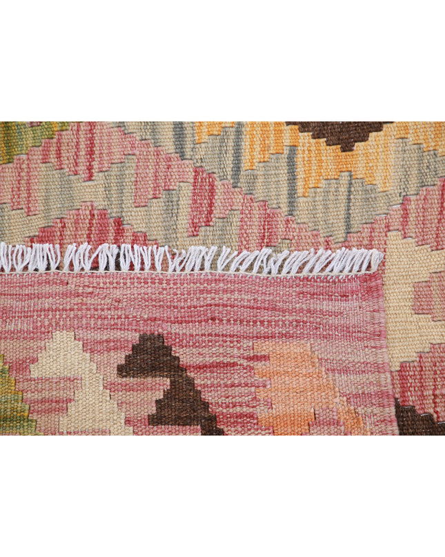 Maimana Kilim 6' 6" X 9' 9" Hand Knotted Wool Kilim 6' 6" X 9' 9" (198 X 297) / Multi / Wool