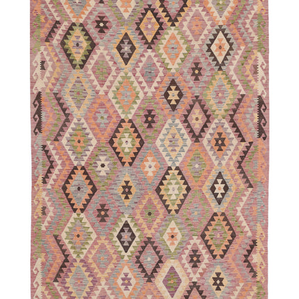 Maimana Kilim 6' 6" X 9' 9" Hand Knotted Wool Kilim 6' 6" X 9' 9" (198 X 297) / Multi / Wool