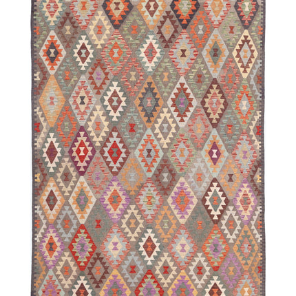 Maimana Kilim 6' 6" X 9' 6" Hand Knotted Wool Kilim 6' 6" X 9' 6" (198 X 290) / Multi / Wool