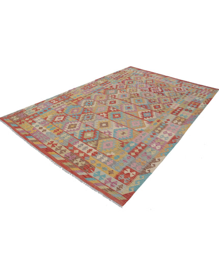 Maimana Kilim 6' 6" X 9' 10" Hand Knotted Wool Kilim 6' 6" X 9' 10" (198 X 300) / Multi / Wool