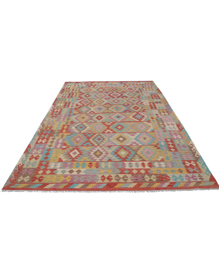 Maimana Kilim 6' 6" X 9' 10" Hand Knotted Wool Kilim 6' 6" X 9' 10" (198 X 300) / Multi / Wool
