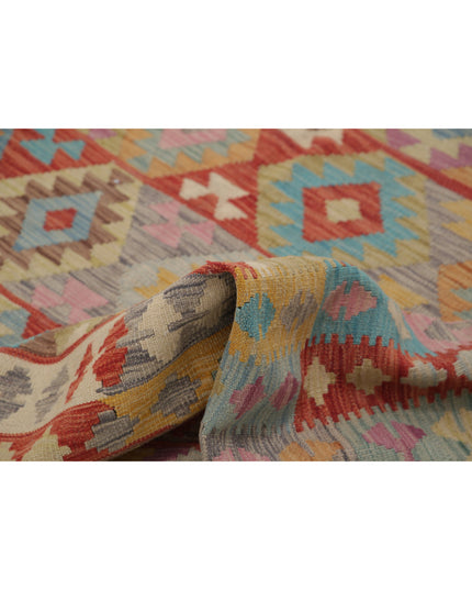 Maimana Kilim 6' 6" X 9' 10" Hand Knotted Wool Kilim 6' 6" X 9' 10" (198 X 300) / Multi / Wool
