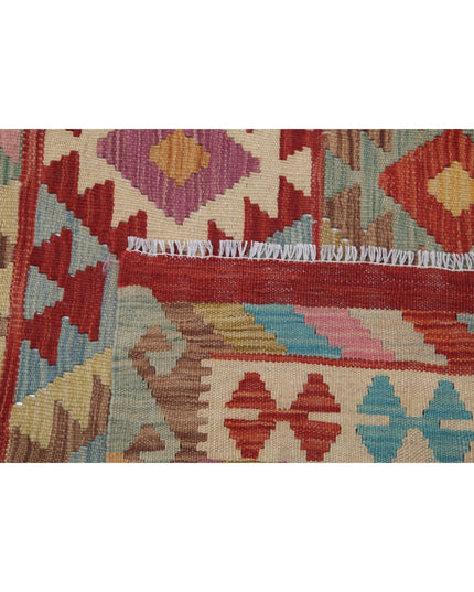 Maimana Kilim 6' 6" X 9' 10" Hand Knotted Wool Kilim 6' 6" X 9' 10" (198 X 300) / Multi / Wool