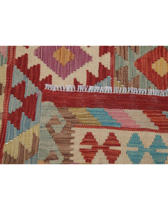 Maimana Kilim 6' 6" X 9' 10" Hand Knotted Wool Kilim 6' 6" X 9' 10" (198 X 300) / Multi / Wool