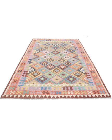 Maimana Kilim 6' 6" X 9' 7" Hand Knotted Wool Kilim 6' 6" X 9' 7" (198 X 292) / Multi / Wool