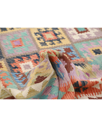 Maimana Kilim 6' 6" X 9' 7" Hand Knotted Wool Kilim 6' 6" X 9' 7" (198 X 292) / Multi / Wool