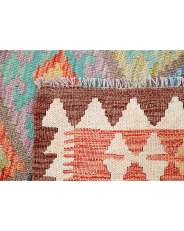 Maimana Kilim 6' 6" X 9' 7" Hand Knotted Wool Kilim 6' 6" X 9' 7" (198 X 292) / Multi / Wool