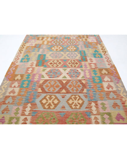 Maimana Kilim 6' 3" X 9' 8" Hand Knotted Wool Kilim 6' 3" X 9' 8" (191 X 295) / Multi / Wool