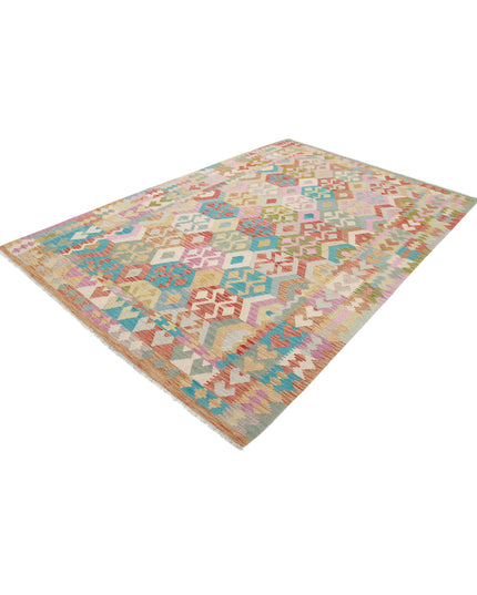 Maimana Kilim 6' 5" X 9' 8" Hand Knotted Wool Kilim 6' 5" X 9' 8" (196 X 295) / Multi / Wool