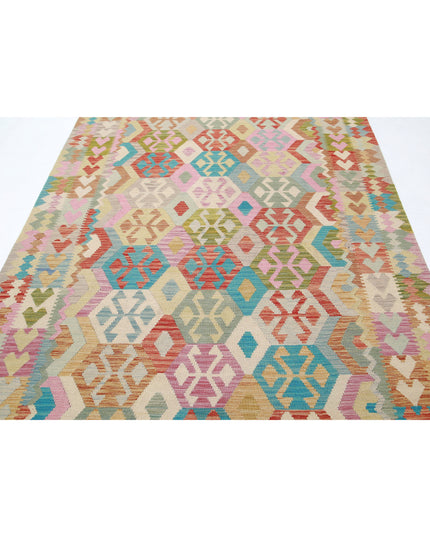 Maimana Kilim 6' 5" X 9' 8" Hand Knotted Wool Kilim 6' 5" X 9' 8" (196 X 295) / Multi / Wool
