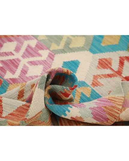 Maimana Kilim 6' 5" X 9' 8" Hand Knotted Wool Kilim 6' 5" X 9' 8" (196 X 295) / Multi / Wool