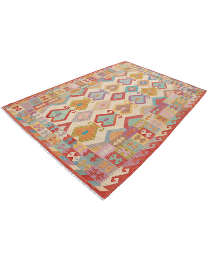 Maimana Kilim 6' 5" X 9' 7" Hand Knotted Wool Kilim 6' 5" X 9' 7" (196 X 292) / Multi / Wool