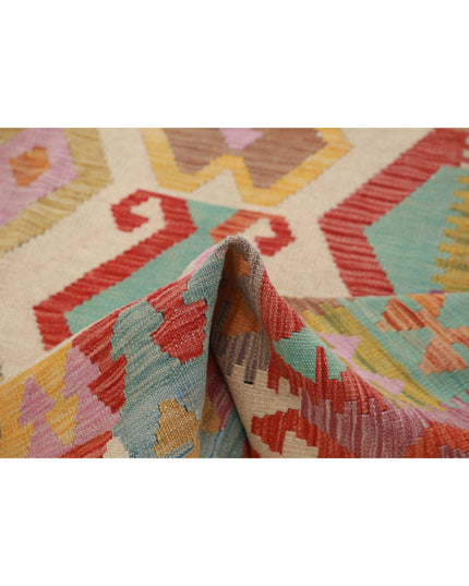 Maimana Kilim 6' 5" X 9' 7" Hand Knotted Wool Kilim 6' 5" X 9' 7" (196 X 292) / Multi / Wool