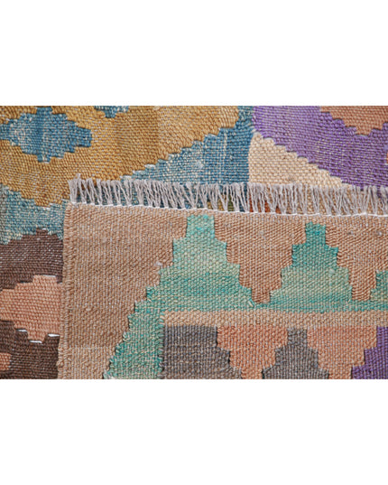 Maimana Kilim 5' 10" X 7' 5" Hand Knotted Wool Kilim 5' 10" X 7' 5" (178 X 226) / Multi / Wool