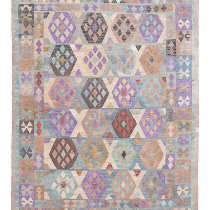 Maimana Kilim 5' 10" X 7' 5" Hand Knotted Wool Kilim 5' 10" X 7' 5" (178 X 226) / Multi / Wool