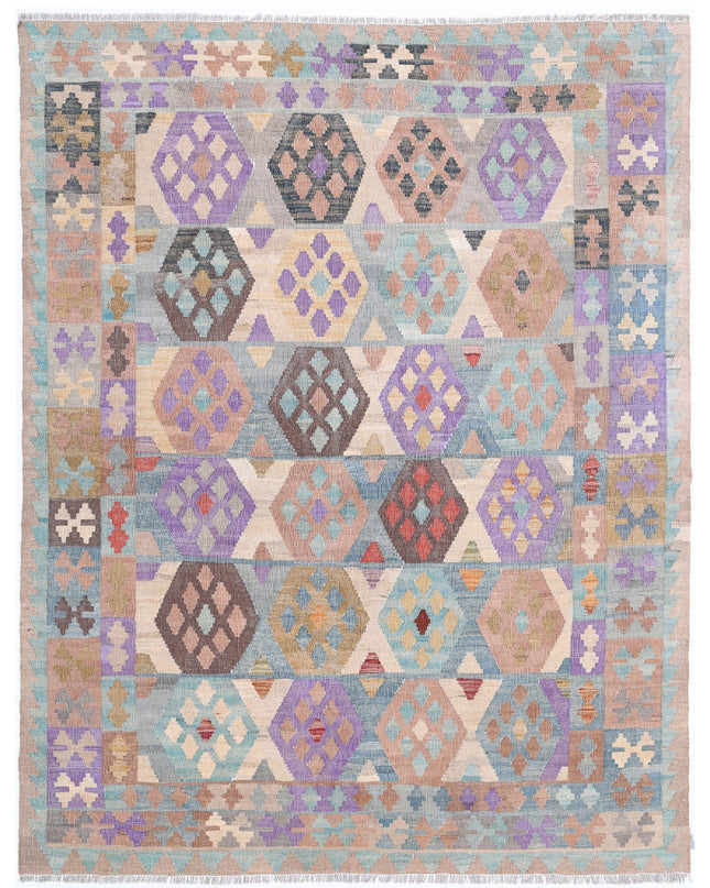 Maimana Kilim 5' 10" X 7' 5" Hand Knotted Wool Kilim 5' 10" X 7' 5" (178 X 226) / Multi / Wool