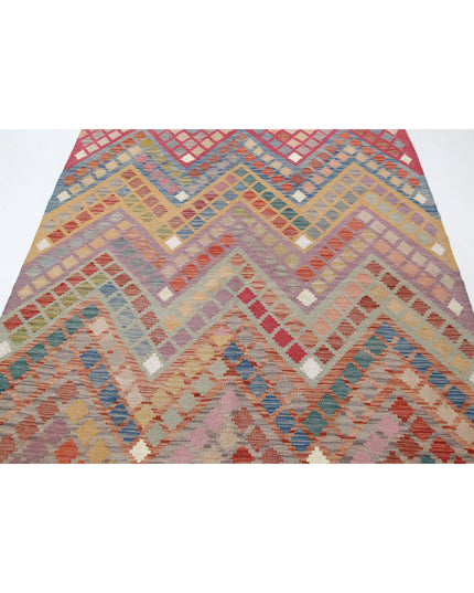 Maimana Kilim 5' 10" X 7' 3" Hand Knotted Wool Kilim 5' 10" X 7' 3" (178 X 221) / Multi / Wool