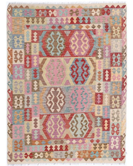 Maimana Kilim 5' 6" X 7' 5" Hand Knotted Wool Kilim 5' 6" X 7' 5" (168 X 226) / Multi / Wool