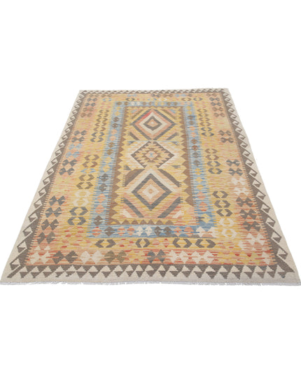 Maimana Kilim 5' 0" X 7' 8" Hand Knotted Wool Kilim 5' 0" X 7' 8" (152 X 234) / Multi / Wool