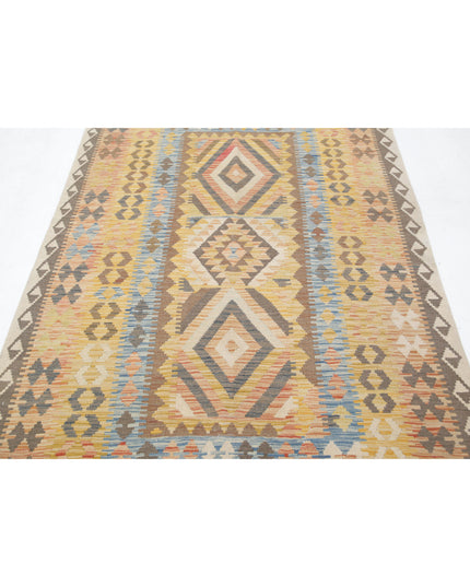 Maimana Kilim 5' 0" X 7' 8" Hand Knotted Wool Kilim 5' 0" X 7' 8" (152 X 234) / Multi / Wool