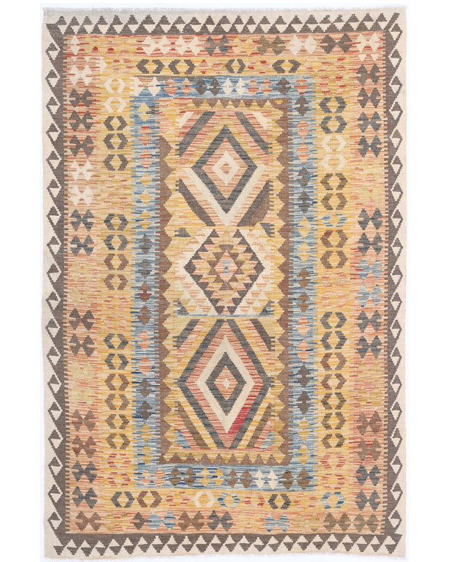 Maimana Kilim 5' 0" X 7' 8" Hand Knotted Wool Kilim 5' 0" X 7' 8" (152 X 234) / Multi / Wool