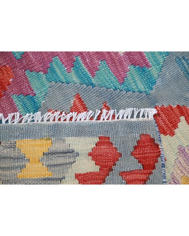 Maimana Kilim 5' 5" X 7' 8" Hand Knotted Wool Kilim 5' 5" X 7' 8" (165 X 234) / Multi / Wool