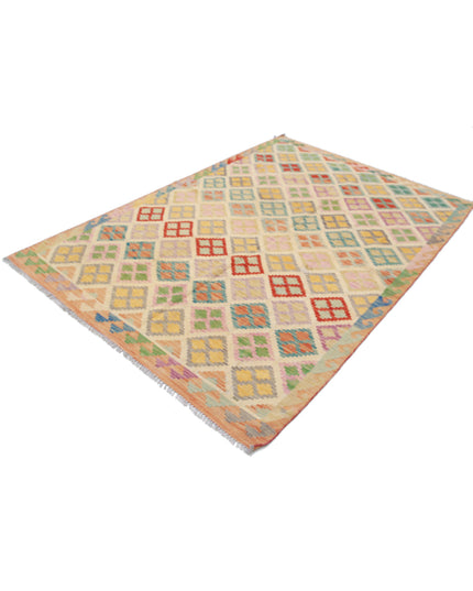 Maimana Kilim 5' 4" X 7' 11" Hand Knotted Wool Kilim 5' 4" X 7' 11" (162 X 241) / Multi / Wool